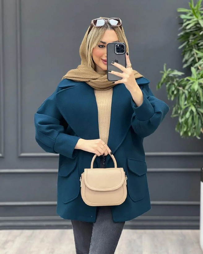 پالتو زنانه زمستانه فانتزی 0079 کالکشن شیک پوشان