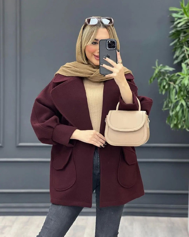 پالتو زنانه زمستانه فانتزی 0079 کالکشن شیک پوشان