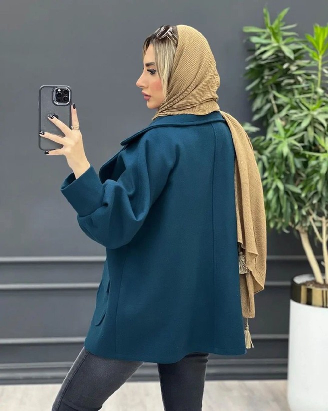 پالتو زنانه زمستانه فانتزی 0079 کالکشن شیک پوشان