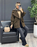 پالتو زنانه زمستانه فانتزی 0079 کالکشن شیک پوشان