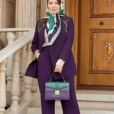 کت و شلوار زنانه شیک و مجلسی 0146 کالکشن شیک پوشان