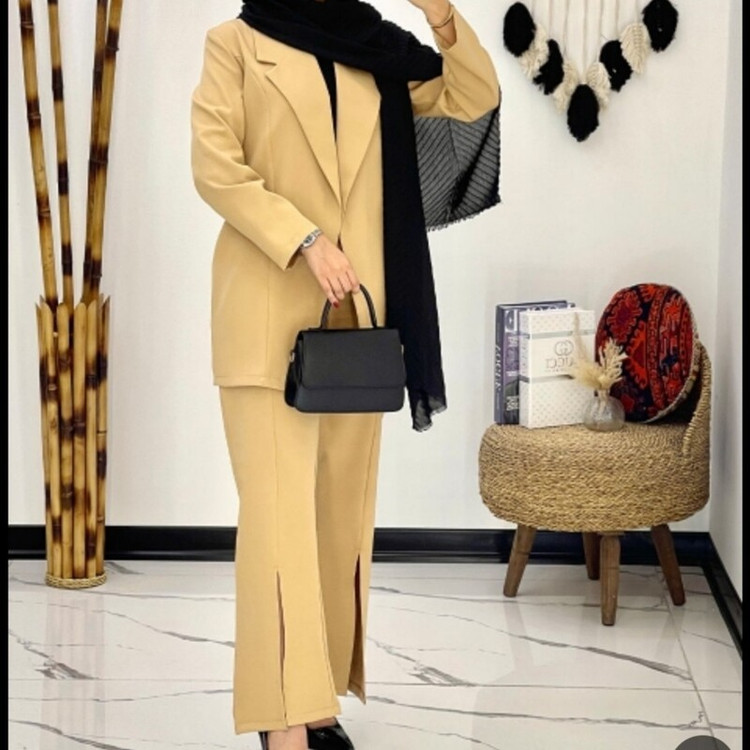 کت و شلوار زنانه فانتزی مزونی مجلسی 0192 کالکشن شیک پوشان
