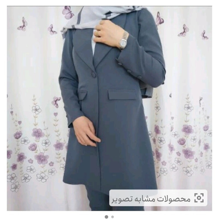 مانتو و شلوار زنانه رسمی ساده 0195 کالکشن شیک پوشان