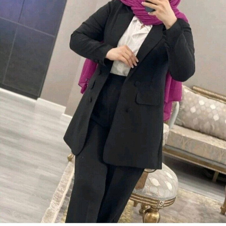کت و شلوار زنانه مجلسی زیبا 0214 کالکشن شیک پوشان