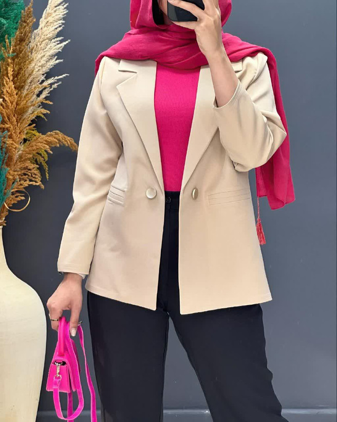کت تک زنانه جذاب و ایستاده 0263 کالکشن شیک پوشان