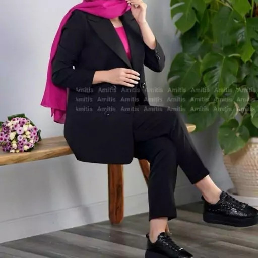 کت و شلوار زنانه خوش رنگ و جذاب 0355 کالکشن شیک پوشان