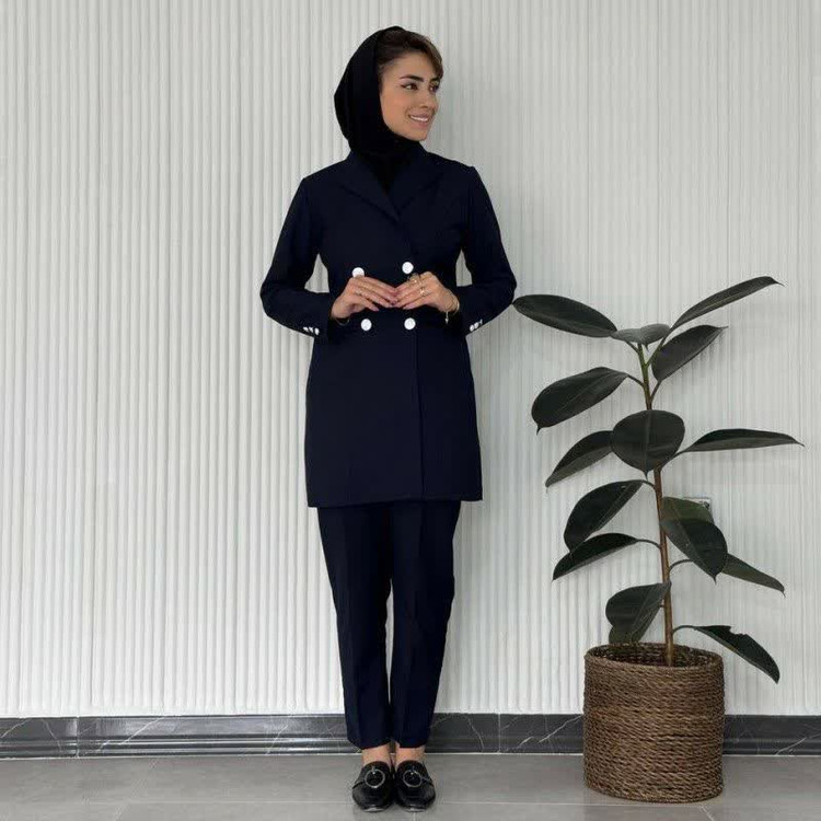 مانتو و شلوار زنانه مدل رسمی و اداری پرسنلی جذاب 0392 کالکشن شیک پوشان