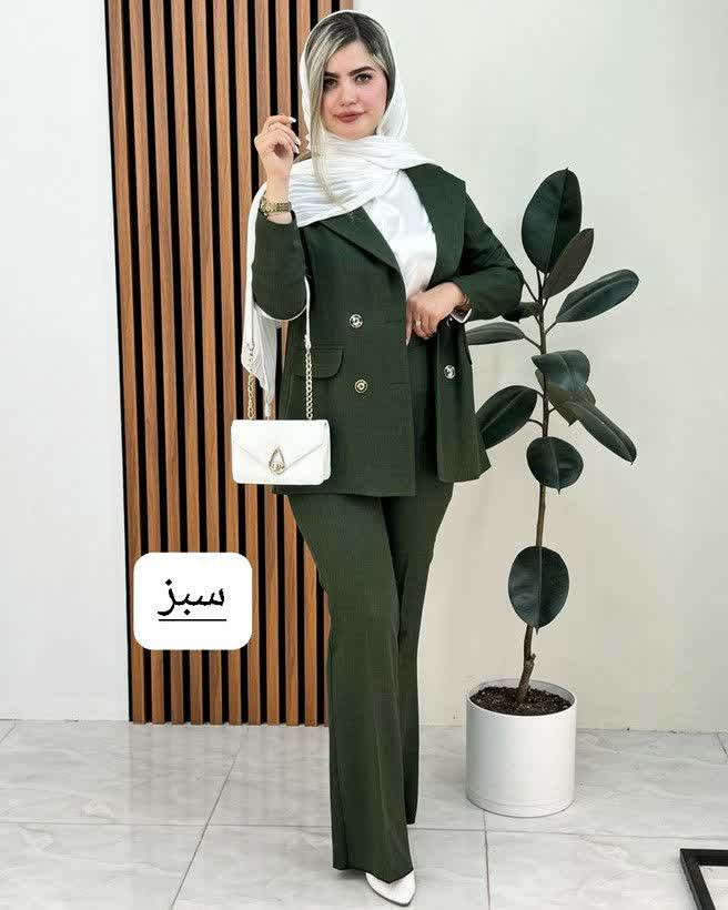 کت و شلوار زنانه زیبا و شکیل یاقوت 0396 کالکشن شیک پوشان