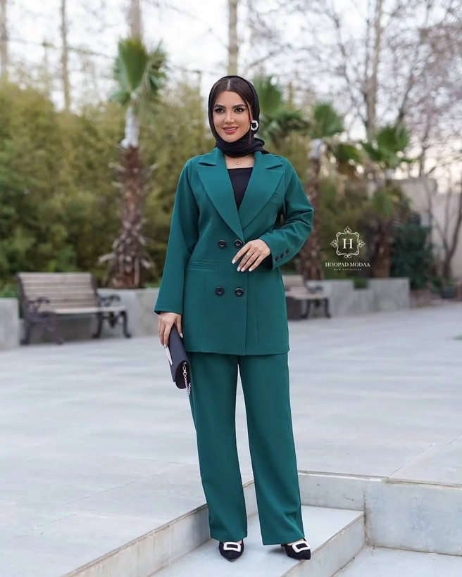 کت و شلوار زنانه خوش استایل جذاب 0464 کالکشن شیک پوشان